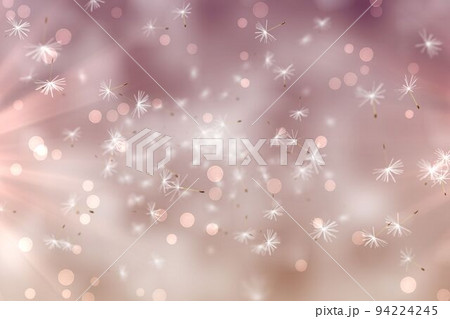 Digitally generated dandelion seeds on pink background 94224245