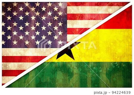 Flags of Ghana and America Flags of Ghana and America 94224639