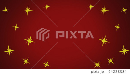 Image of christmas stars falling on red background Image of christmas stars falling on red background 94228384