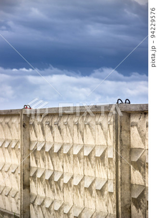 close-up of cocrete fence blocks close-up of cocrete fence blocks 94229576