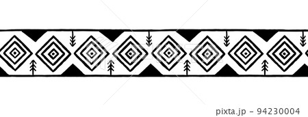 Ethnic repeating ornament. Seamless pattern. Isolated on a white background. 94230004