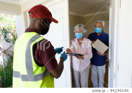 Senior caucasian couple spending time at home together 94230184