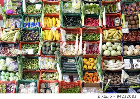 Portugal, Lisbon, Fresh vegetables at local farmer market 94232083