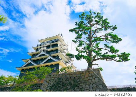 【日本100名城】福山城　鉄板張り北壁外観復元完成後の天守9　広島県福山市 94232455