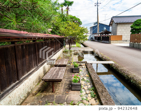 栃木県の城下町 喜連川の秋の景色 情緒豊かな御用堀 栃木県の城下町 喜連川の秋の景色 情緒豊かな御用堀 94232648