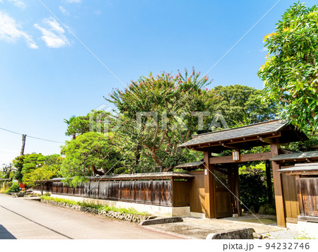 栃木県の城下町 喜連川の秋の景色 情緒豊かな御用堀 栃木県の城下町 喜連川の秋の景色 情緒豊かな御用堀 94232746