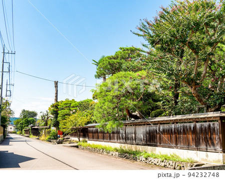 栃木県の城下町 喜連川の秋の景色 情緒豊かな御用堀 栃木県の城下町 喜連川の秋の景色 情緒豊かな御用堀 94232748