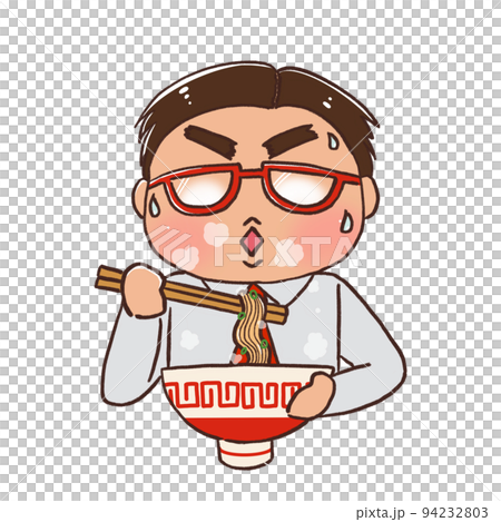 ラーメンを食べるサラリーマン 94232803