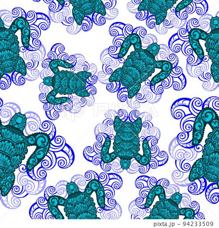 Seamless pattern with sea turtles .Turtles  design 94233509