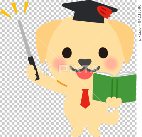 解説する犬の博士のキャラクター 解説する犬の博士のキャラクター 94233590