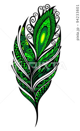 Peacock feather for your design.Tattoo feather design 94233601