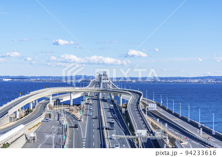 千葉県木更津市 海ほたるPAから見る東京湾アクアライン 千葉県木更津市 海ほたるPAから見る東京湾アクアライン 94233616
