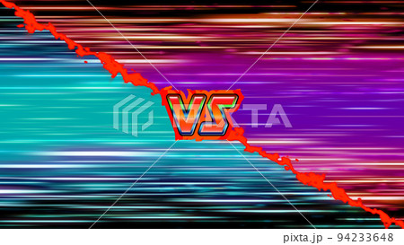 VS画面の背景 対角線04 水色vs紫 赤ライン VS文字 VS画面の背景 対角線04 水色vs紫 赤ライン VS文字 94233648