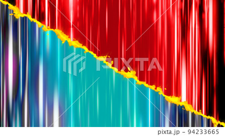 VS画面の背景　対角線20　縦ライン　赤vs青　黄ライン 94233665