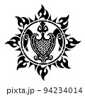 Maori style tattoo turtle illustration. Tattoo turtle design. 94234014