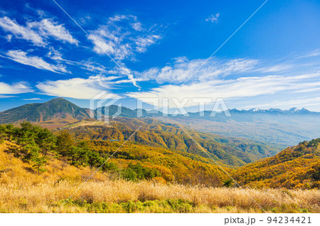 秋の霧ヶ峰から望む八ヶ岳 94234421