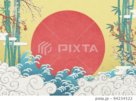 新年・正月に使えそうな華やかな和風イラスト【XLでA3 350dpi】 94234522