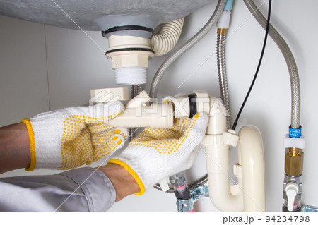 洗面台工事　配管工事 94234798