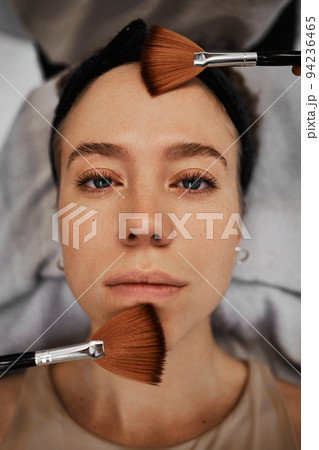 Face massage with brushes. Face massage with brushes. 94236465