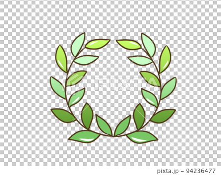 Laurel wreath with black border 94236477