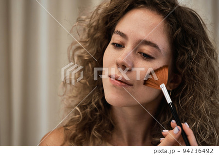 Face massage with brushes. Face massage with brushes. 94236492