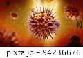 3D Render of bacteria virus 94236676
