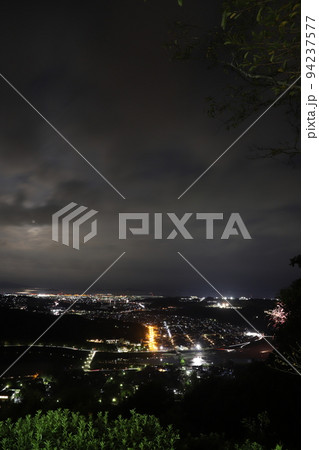 山口県錦帯橋 岩国市横山no夜景　中秋の名月！日本の夏　Kintaikyo Bridge 94237577