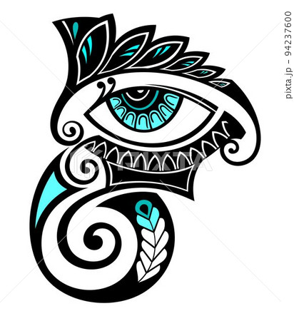 Premium Vector  Crying eye symbol logo on white background decal tribal  tattoo design stencil flat vector