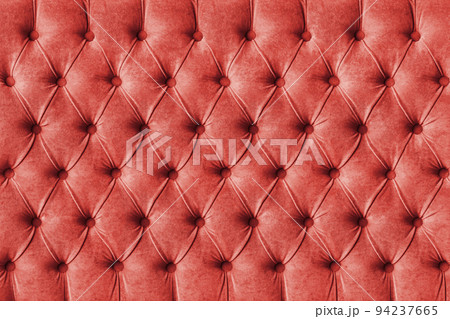 Red capitone velours textile decoration with buttons Red capitone velours textile decoration with buttons 94237665