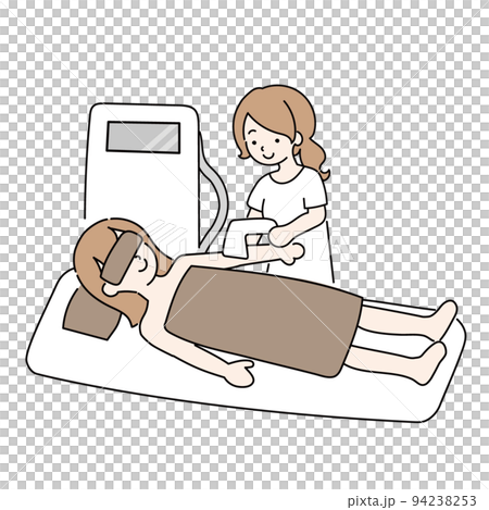 Illustration of a woman who is depilating 94238253