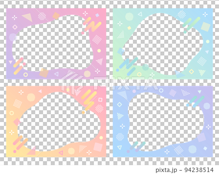 Frame set of colorful gradient and geometric pattern icons Frame set of colorful gradient and geometric pattern icons 94238514