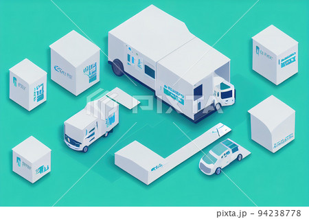 Online delivery, 3d isometric design 94238778