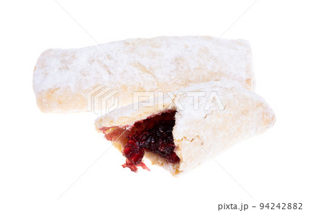 cookies in powdered sugar with jam cookies in powdered sugar with jam 94242882