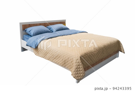 double bed isolated 94243395