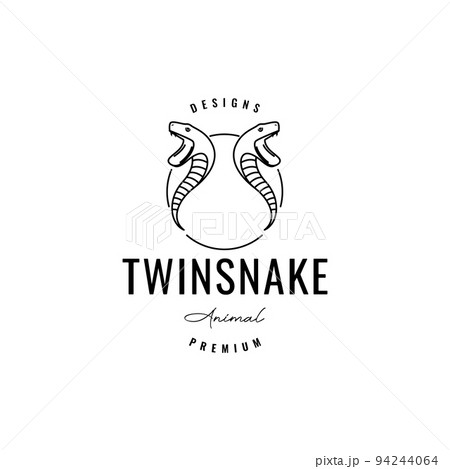 geometric cobra snake logo design 94244064