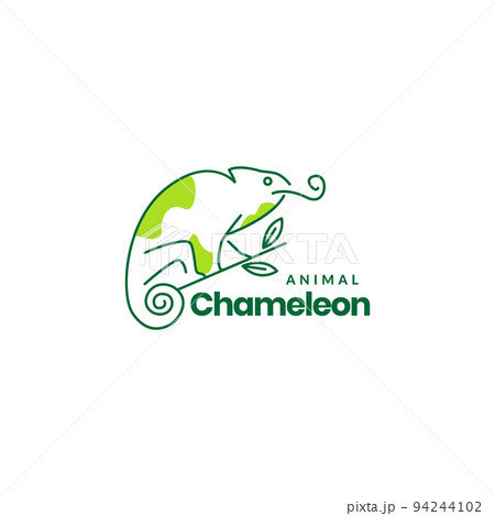 art abstract chameleon logo design 94244102