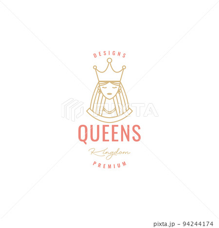 aesthetic feminine girl with crown logo design aesthetic feminine girl with crown logo design 94244174
