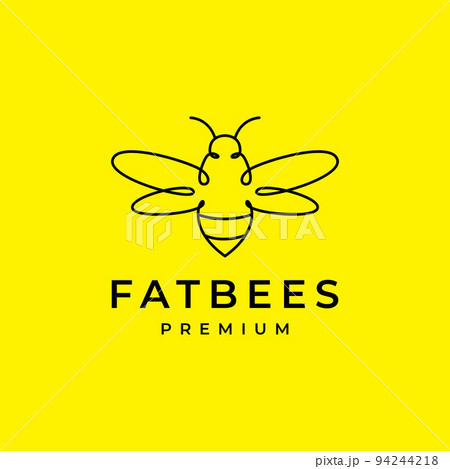 continuous line minimal honey bee logo design continuous line minimal honey bee logo design 94244218
