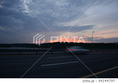 a piece of sunset on the Minsk Ring Road 94244797