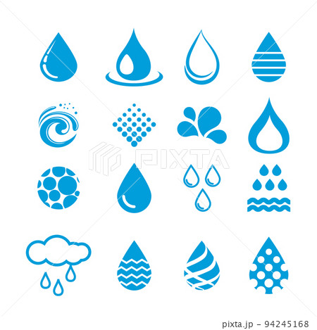 Vector set of water drop icons 94245168
