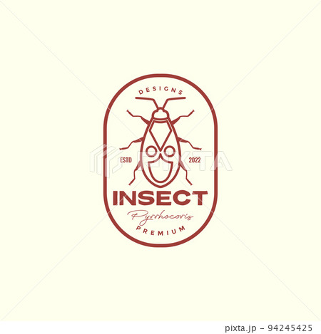 Pyrrhocoridae insect animal logo design 94245425