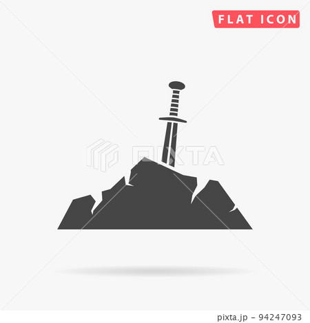 Excalibur flat vector icon Excalibur flat vector icon 94247093