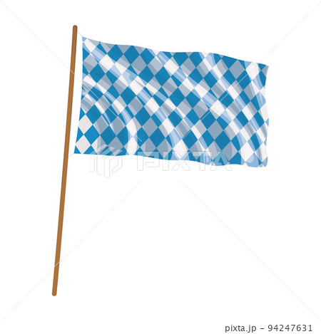 Isolated waving flag of Oktoberfest pattern Vector Isolated waving flag of Oktoberfest pattern Vector 94247631