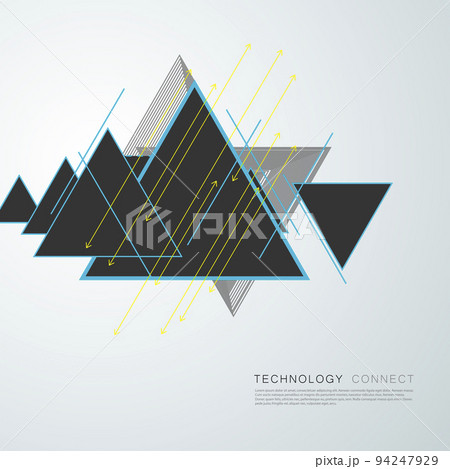 Abstract template pattern shapes decoration. Vector triangles element. Modern technology illustration background Abstract template pattern shapes decoration. Vector triangles element. Modern technology illustration background 94247929