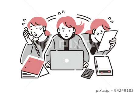 人物 忙しいビジネスパーソン女性 94249182
