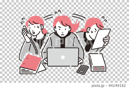 Busy business person woman 94249182