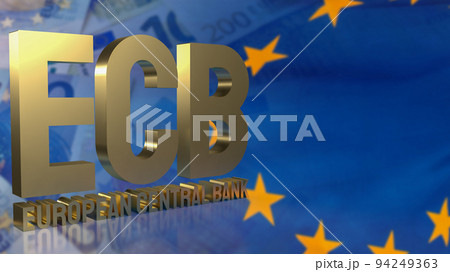 The eco or European central bank for business concept 3d rendering 94249363