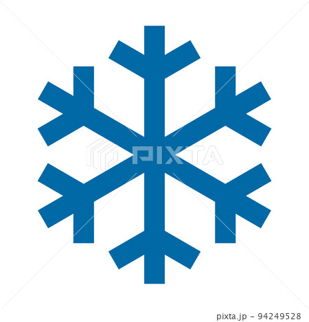 シンプルな雪の結晶のアイコン（青） 94249528