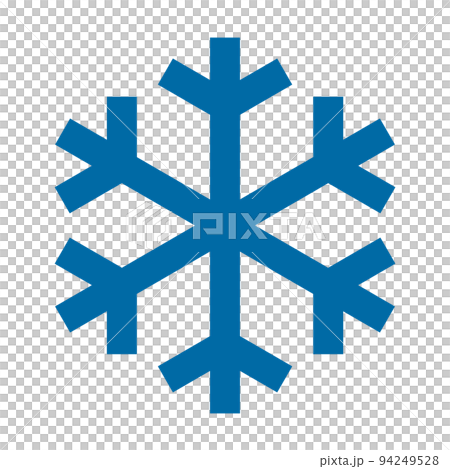 シンプルな雪の結晶のアイコン（青） 94249528