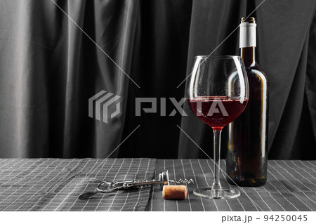bottles and glasses of wine bottles and glasses of wine 94250045